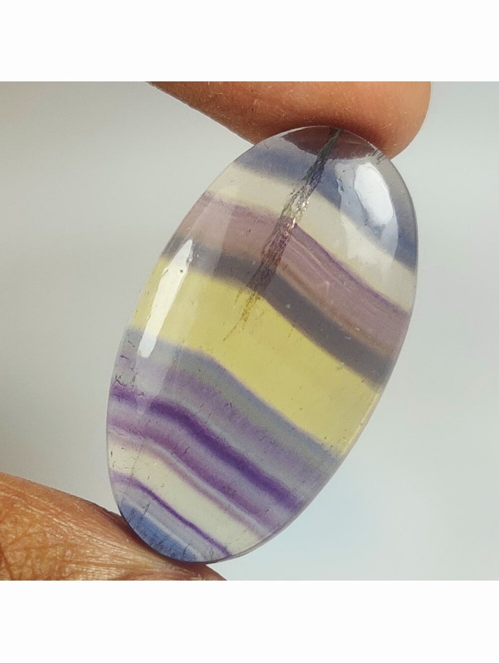 26.94 Ct Natural Flourite Oval Cab